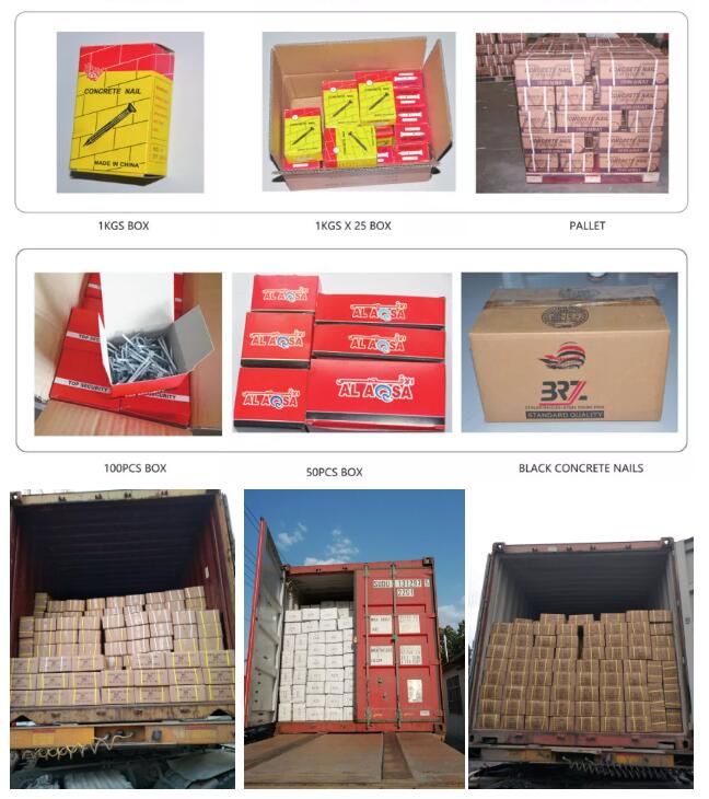 Loading and confirmed of concrete nails for Dubai markets