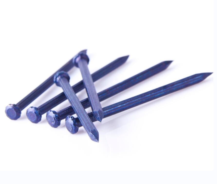Blue hardened concrete steel nail