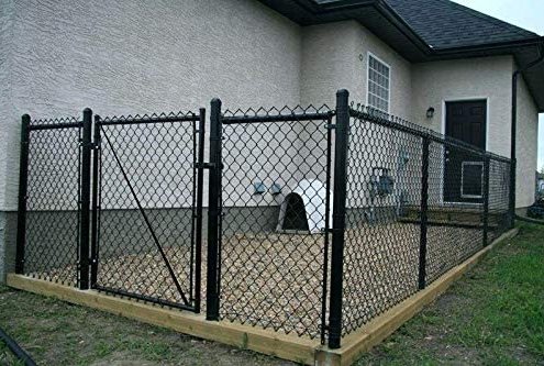 black-chain-link-fence