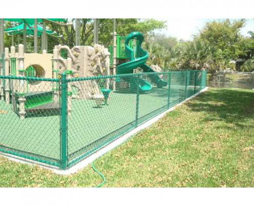 PVC chain link fence